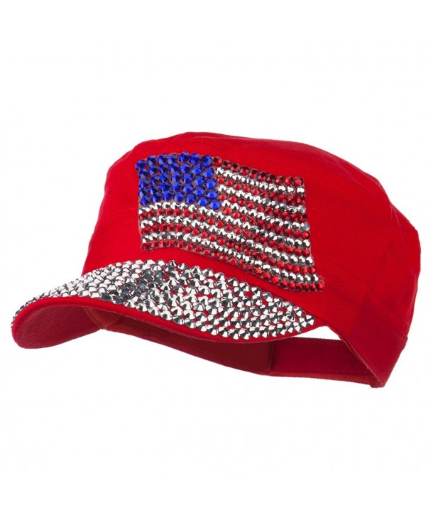 American Flag Stones Military Cap - Red - CT11P5HIFON