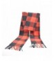 Winter Fashion Soft Cashmere Buffalo Check Print Scarf for Men Women - Red - CC1875KWQW5