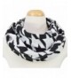 Classic Premium Houndstooth Knit Infinity Loop Circle Scarf - Diff Colors Avail - Black/White - CC11U2IJIXR