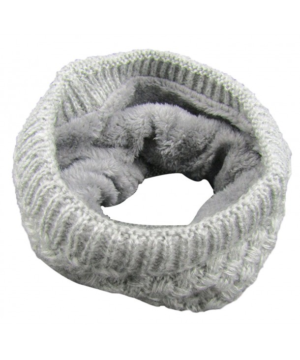 TagoWell Winter Women Infinity Scarf knit Neck Warmer Thick Circle Loop Scarves - Gray - CX187UNAAQ6