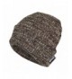 Classic Thinsulate Ribbed Cable Knit Beanie Hat- Warm Acrylic Cuff Winter Cap - Brown - CD1868LHX5M