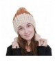 Highpot Fashion Patchwork Women's Knit Wool Warm Beanie Hat Ski Crochet Cap - Beige - CA188KRI9Q5