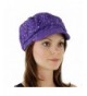 Glitter Sequin Trim Newsboy Style Relaxed Fit Cap- Purple - CB11993S66B