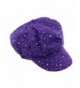 Glitter Sequin Newsboy Relaxed Purple in Women's Newsboy Caps