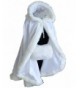 Aiyi Women's Winter Cloak Hooded Faux Fur Edge Short Bridal Christmas Wraps - White - CJ187NTCKES