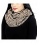 Vintage Tone Knitted Infinity Scarf - Brown and Khaki - CY125VM1ZE3