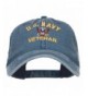 E4hats US Navy Veteran Military Embroidered Washed Cap - Navy - C517Y0DUSCN
