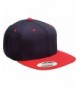 Yupoong Wool Blend Snapback Two-Tone Snap Back Hat Baseball Cap 6098MT (Navy / Red) - CF119DKNAPV