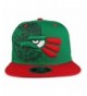 Trendy Apparel Shop Hecho EN Mexico Eagle 3D Embroidered Flat Bill Snapback Cap - Green Red - C8185QZWHMC