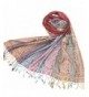 Lovarzi Women's Pashmina Scarf Shawl - Chic Paisley Scarves for Ladies & Girls - Red - CE116L8JOWH