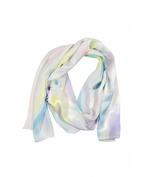 TexereSilk Women's 100% Silk Luxury Scarf - Luxury Gift Idea for Her AS0057 - Multicolored - CK115EPVMIR