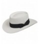 Ultrafino Gambler Links Elegant Golf Dress Straw Panama Hat With Stylish Black hatband - White - CF12EGA8MYL