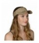 TopHeadwear Glitter Sequin Visor Hat - Beige - C611V7TI7SR