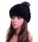 Odema Womens Winter Fur Pom Poms Wool Skull Beanie Hats For Girls - Black - CX12O6I24MW