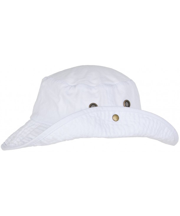 Men's Washed Cotton Twill Chin Cord Outdoor Hunting Hat White CX12GZE40QV