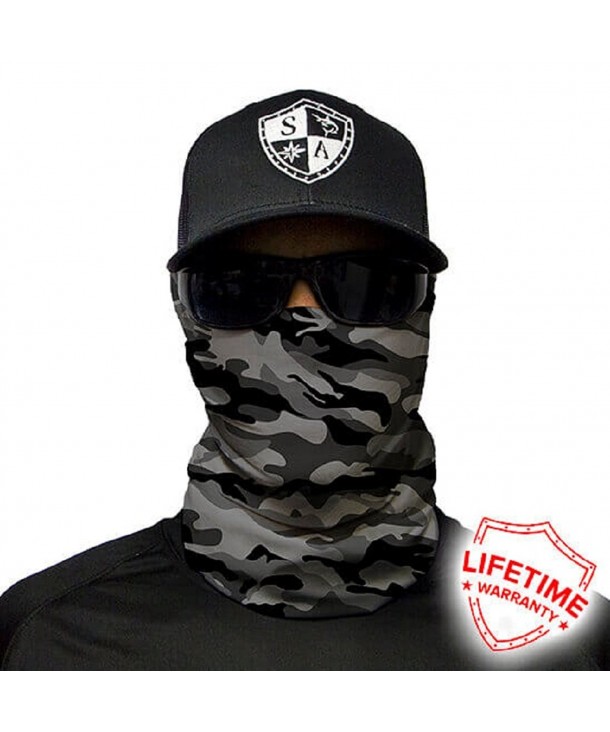 Salt Armour Face Mask Shield Protective Balaclava Bandana Microfiber Tube Neck Warmer (Grey Military Camo) - CF185X907GU