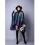 Womens color block front poncho