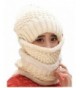 WETOO Womens Slouchy Beanie Hat Scarf and Mask Set 3 Pieces Knit Snow Skull Cap - Beige - CR187XT7OX2