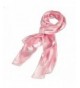 Heart- Flower or Clover Pattern Valentine's Day or Mother's Day Silk Feel Scarf - Clover Pink - C211TIZ3S1N