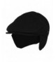 Folie Co. Black Wool Winter Ivy Cabbie Hat w/Fleece Earflaps - Driving Hat - C212NEL17LX