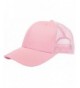 DRY77 Trucker Mesh Baseball Cap Mens Womens Original 6 Panels Twill Hat Summer - Pink / Pink - CY182Q43L48