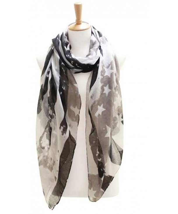 Knitting Factory Women's USA Flag Theme Vintage Kimono Shawl Selection - SCARF LOF082BK - CW12J11XXIL