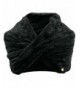 Faux Fur Infinity Neck Warmer Winter Scarf - Black - C5110C3W9TR