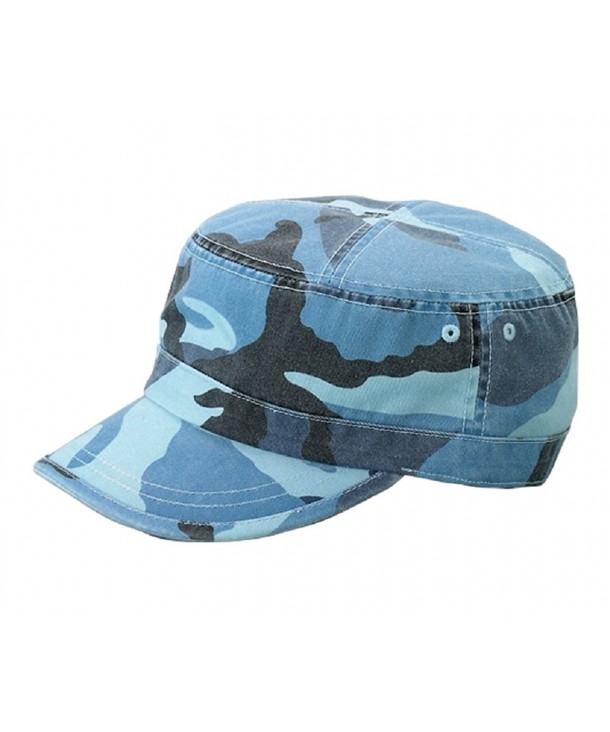 MG Enzyme Washed Cotton Twill Cap - Blue Camo - CL11O944NC1