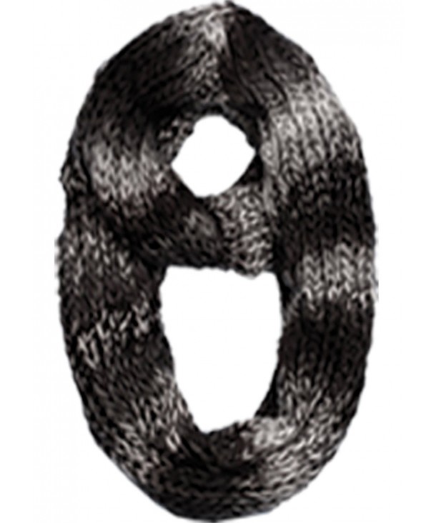 Sakkas Life is Beautiful Knit Infinity Scarf - Ombre Black - C011Q2RXJ8H