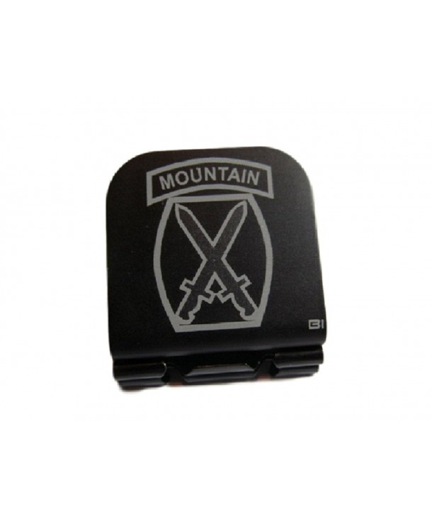 10th Mountain Division Patch Laser Etched Hat Clip Black - C212GDBA8E3