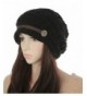 ZOMOY Women Knit Hat Winter Warm Thick Slouchy Cable Knit Hat Snow Ski Caps - Black - CD185N7S74M