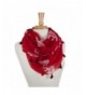 Elephant Tassel Lightweight Infinity Scarf- 100% Polyester - Red - CH12BZOW8PB
