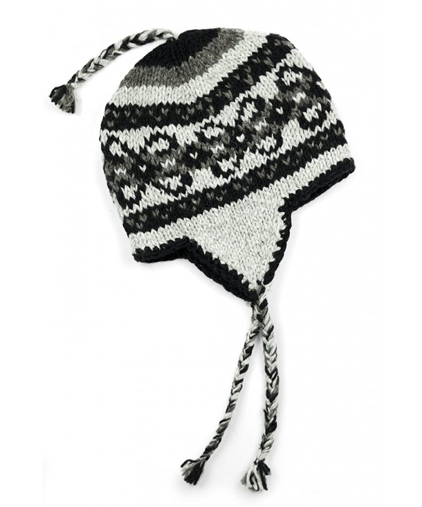 TCG Women's Hand Knit Wool Vintage Pattern Sherpa Hat CW11PVF5WYF