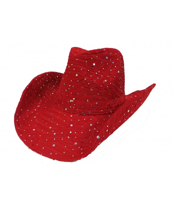 Glitter Sparkle Western Hats / Red - Red - CA112PPQ0DL