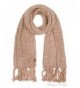 ScarvesMe CC Soft Two Tone Oversize Chunky Knit Scarf with Tassel - Beige/taupe - CO12M0K8OHF