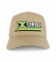 Jamaica Flag and Text Embroidered Cutout Iron on Patch Adjustable Baseball Cap - Khaki - C712N7DC6VN