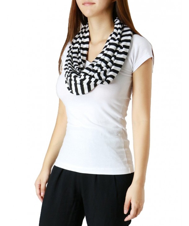 Fandsway Womens Fashion Infinity Oblong Include Special Pack Scarf - Black/White-ad3078-01 - CA11INB71VL