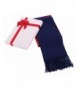Women's Winter Cashmere Scarf w/ Gift Box- 64" x 11.5" - Solid Cobalt Blue-34 - C4185W5SNMI